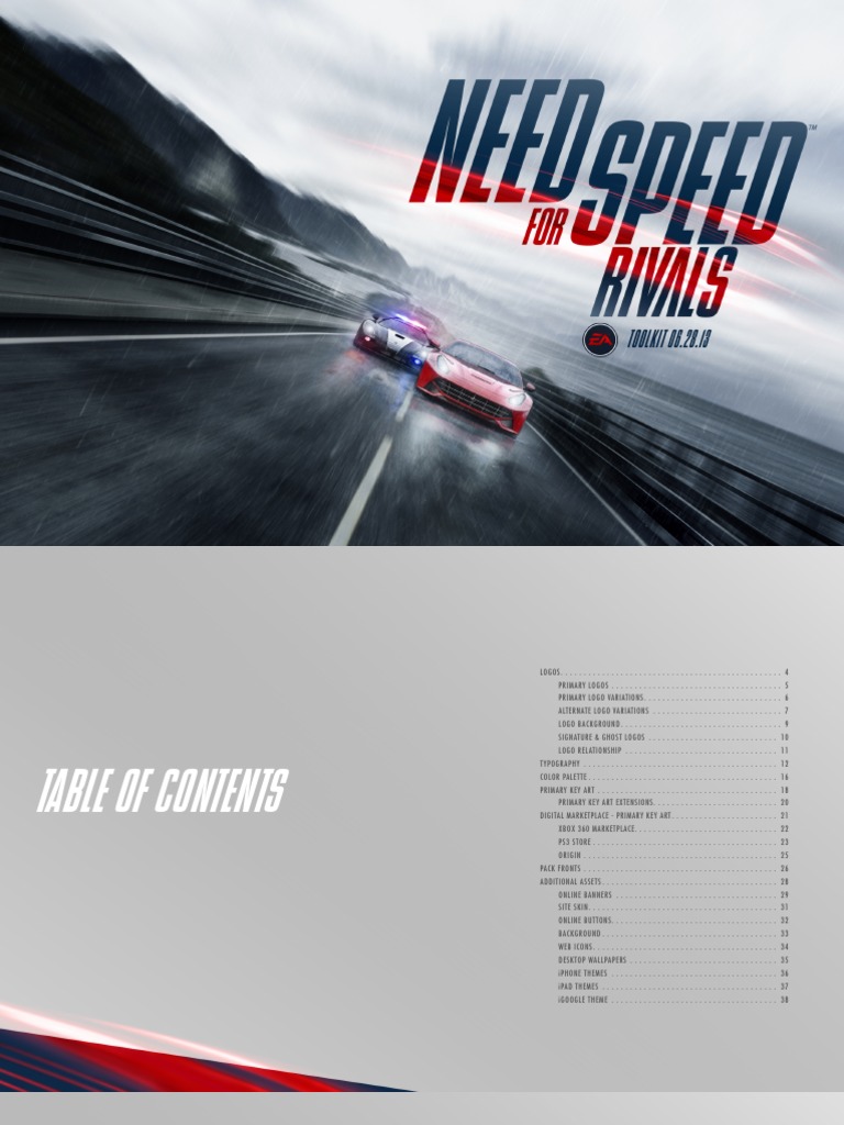 Need For Speed Rivals - Toolkit | PDF | Typefaces | Typography