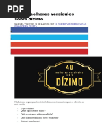 Os 40 Melhores Versículos Sobre Dízimo