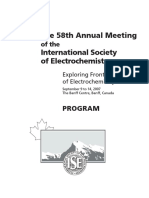 The 58th Annual Meeting International Society of Electrochemistry