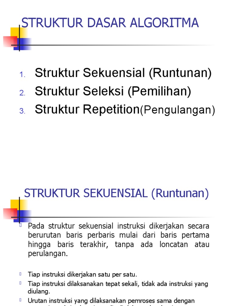 Struktur Dasar Algoritma PDF | PDF