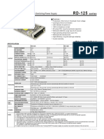 125W Dual Output Switching Power Supply: Series