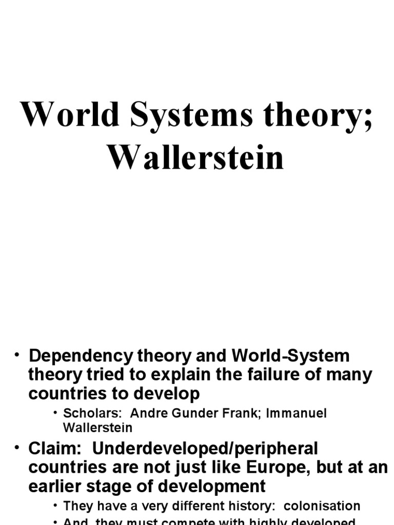 World System Theory Pdf World Systems Theory Economics