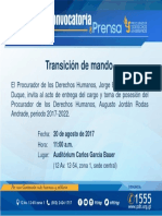 CONVOCATORIA - Transicin de Mando