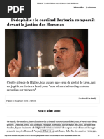 Pédophilie - le cardinal Barbarin comparaît devant la justice des Hommes