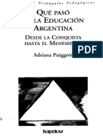 PUIGGRÓS - Que Pasó en La Educación Argentina - 2002 PDF