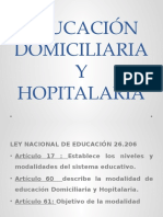 Educación Domiciliaria y Hopitalaria