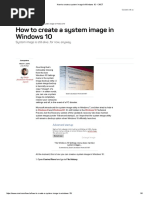 How To Create A System Image in Windows 10