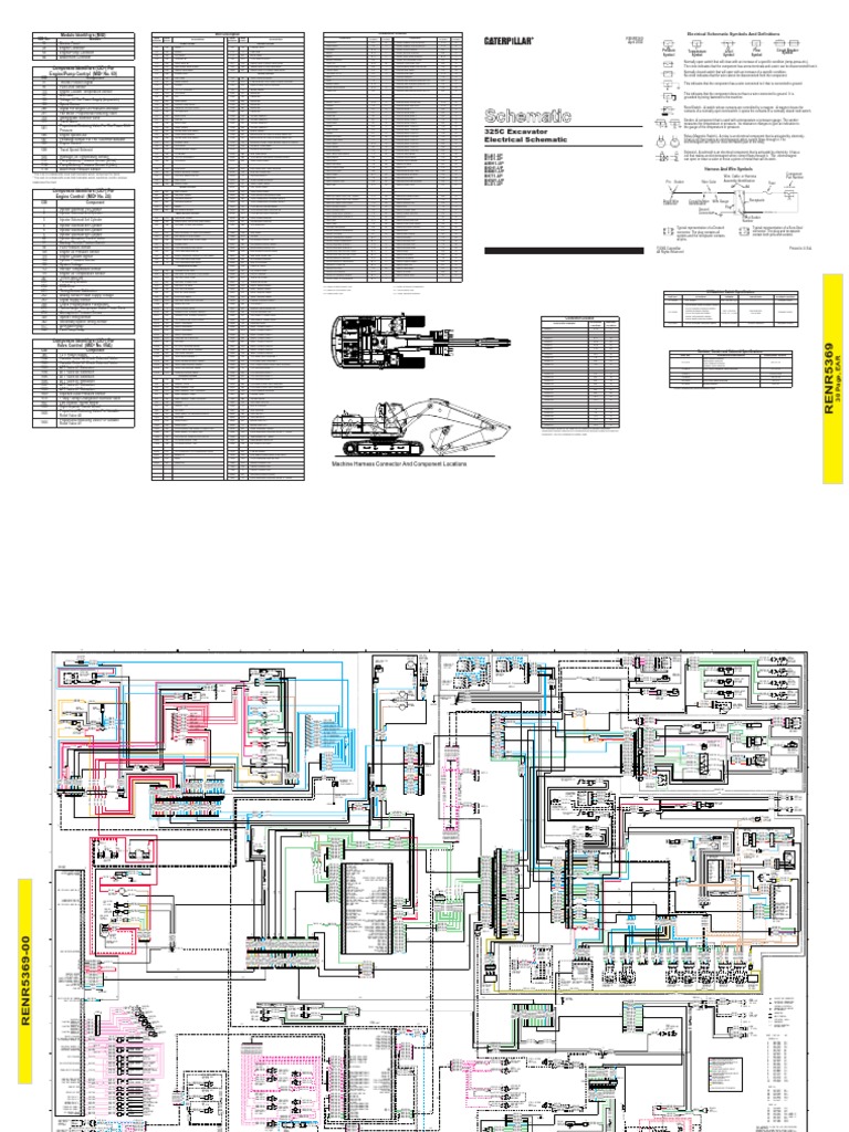 325C Excavator Electrical Schematic: Machine Harness Connector and ...