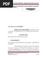 Memoriais Finais - Art. 157, §2, II c.c Artigo 70 