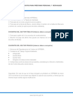 Requisitos Prestamo Personal y Retanqueo