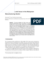 Safety Culture and Issue in The Malaysian Manufacturing Sector