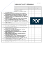 Contoh Checklist Audit Kebakaran (Penuh)