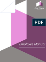 Employee Manual Our Home Policies and Procedures 1704