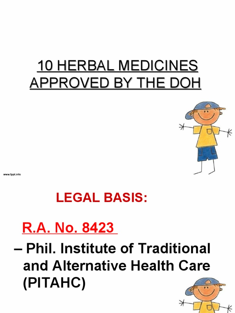 10 Herbal Medicines Approved by The Doh PDF Plants Wellness
