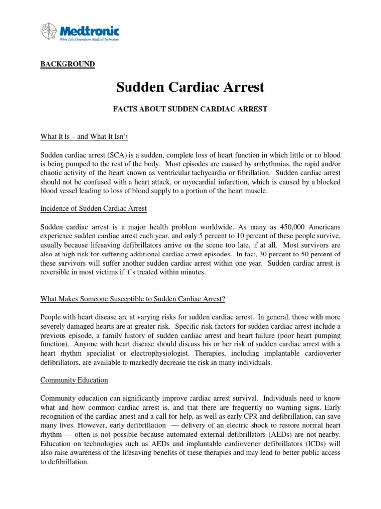 Sudden Cardiac Arrest PDF Cardiac Arrest Cardiac Electrophysiology