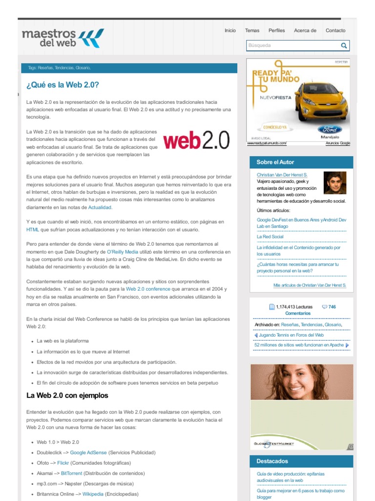 Qué Es La Web 20 | PDF | web 2.0 | Tecnología web