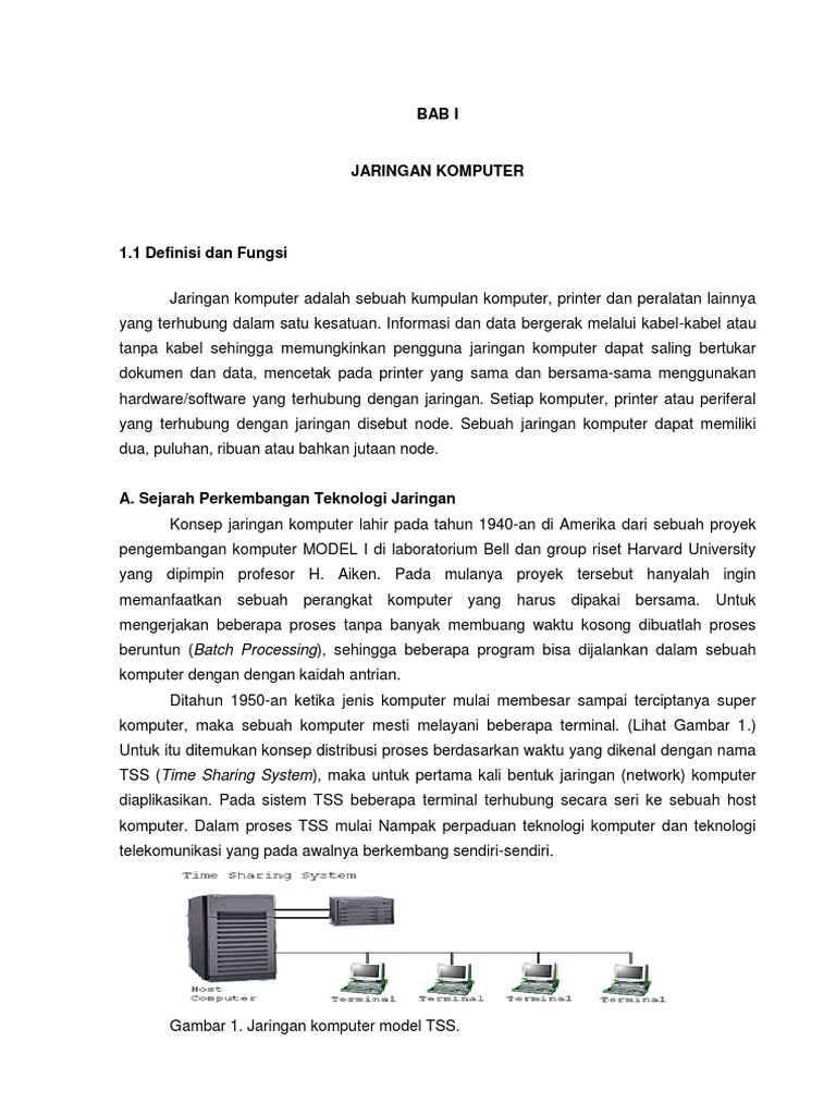 Tiap Komputer Printer Atau Periferal Yang Terhubung Dengan Jaringan
