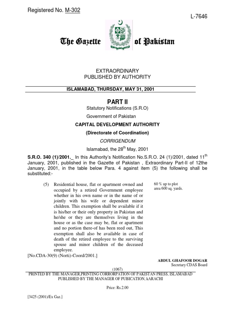 Revised Water Charges Notification | PDF | Islamabad | World Politics