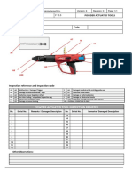 Project Name of Inspector Location: Powder Actuated Tools