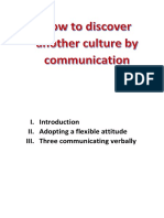 II. Adopting A Flexible Attitude III. Three Communicating Verbally