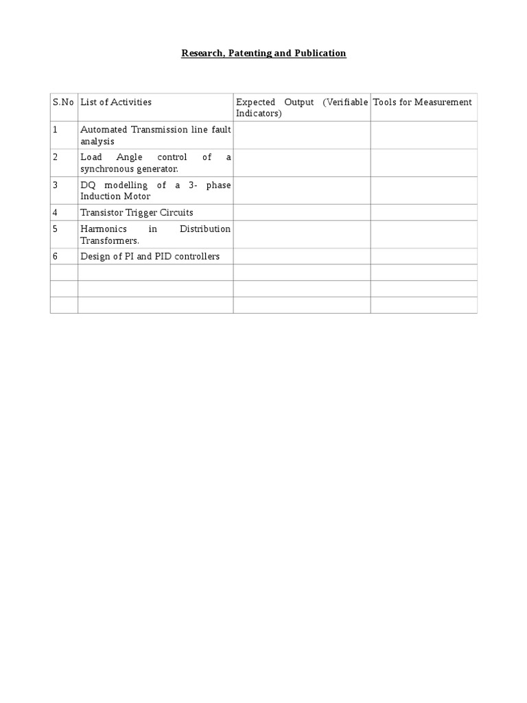 Research Table | PDF