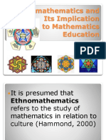 Ethnomathematics and Its Implication To Mathematics Education NEw