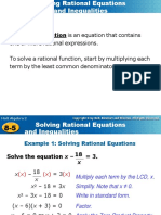 8-5 Rational Equations