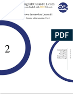 Lower Intermediate Lesson S1: Opening A Conversation: Part 1