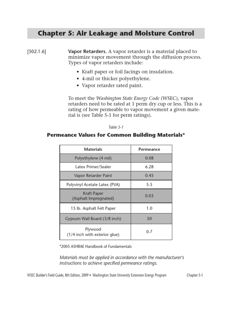Air Leakage and Moisture Control | PDF | Framing (Construction ...
