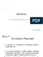 Correlação e Regressão 2018