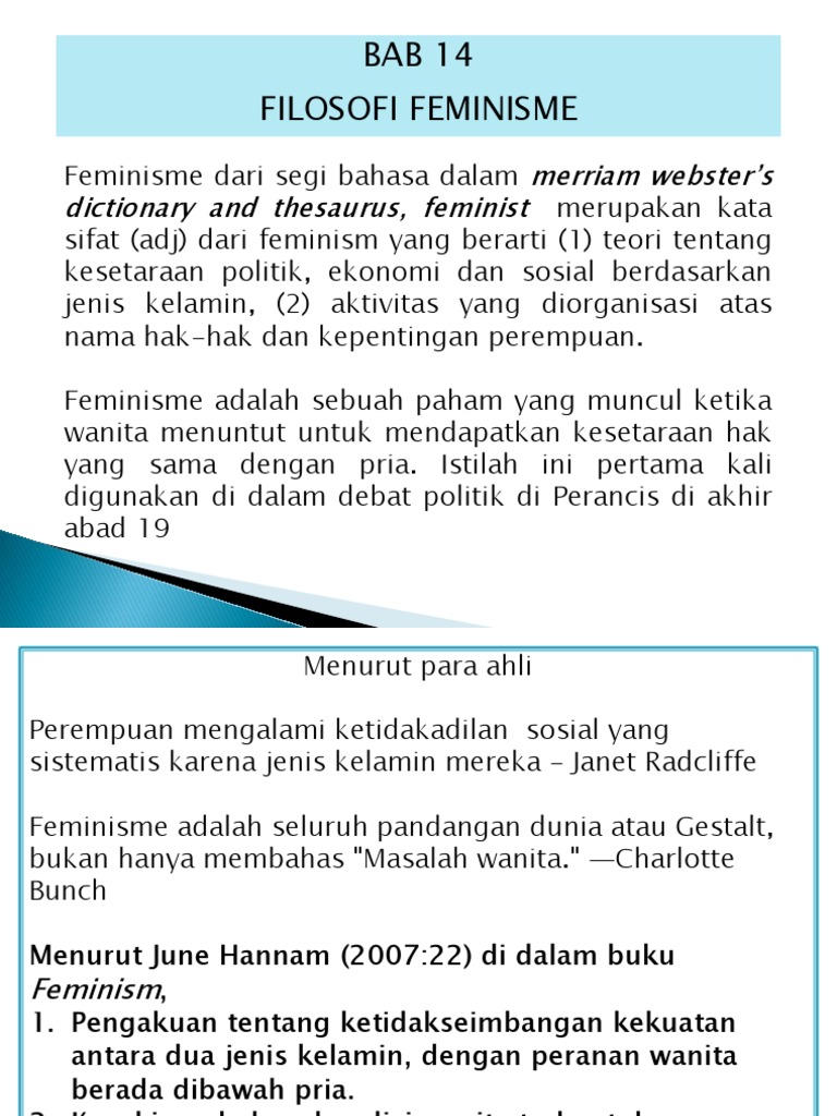 Rangkuman Chapter Feminisme Pdf