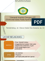 Apendisitis Akut Dengan Orotracheal Tube