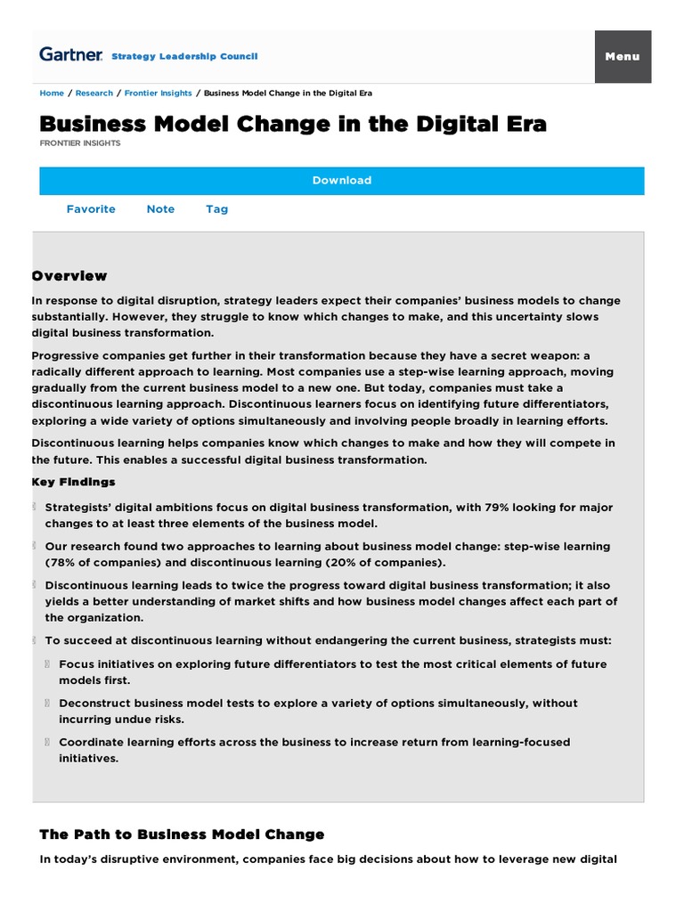 Business Model Change PDF Business Model Strategic Management