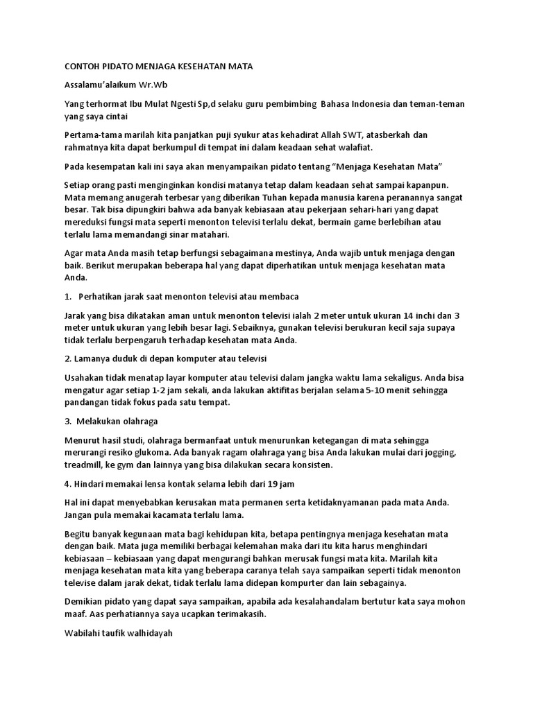 Contoh Soal Pendidikan Contoh Ceramah Kesehatan