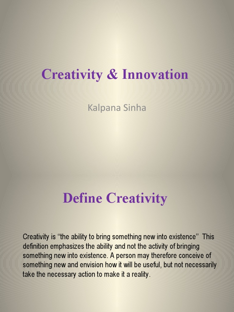 Understanding Creativity and Innovation | PDF | Innovation | Strategic ...