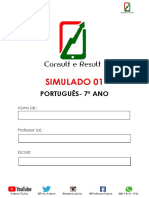 Simulado 01 - Português - 7º Ano (Blog Do Prof. Adonis)