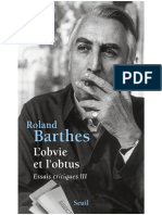 Barthes L'Obvie Et L'obtus