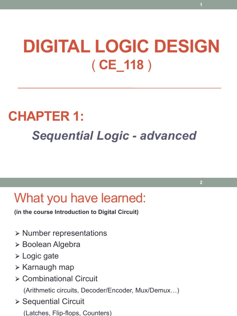 Chapter01 - Sequential Logic-Advanced PDF | PDF | Digital Electronics ...