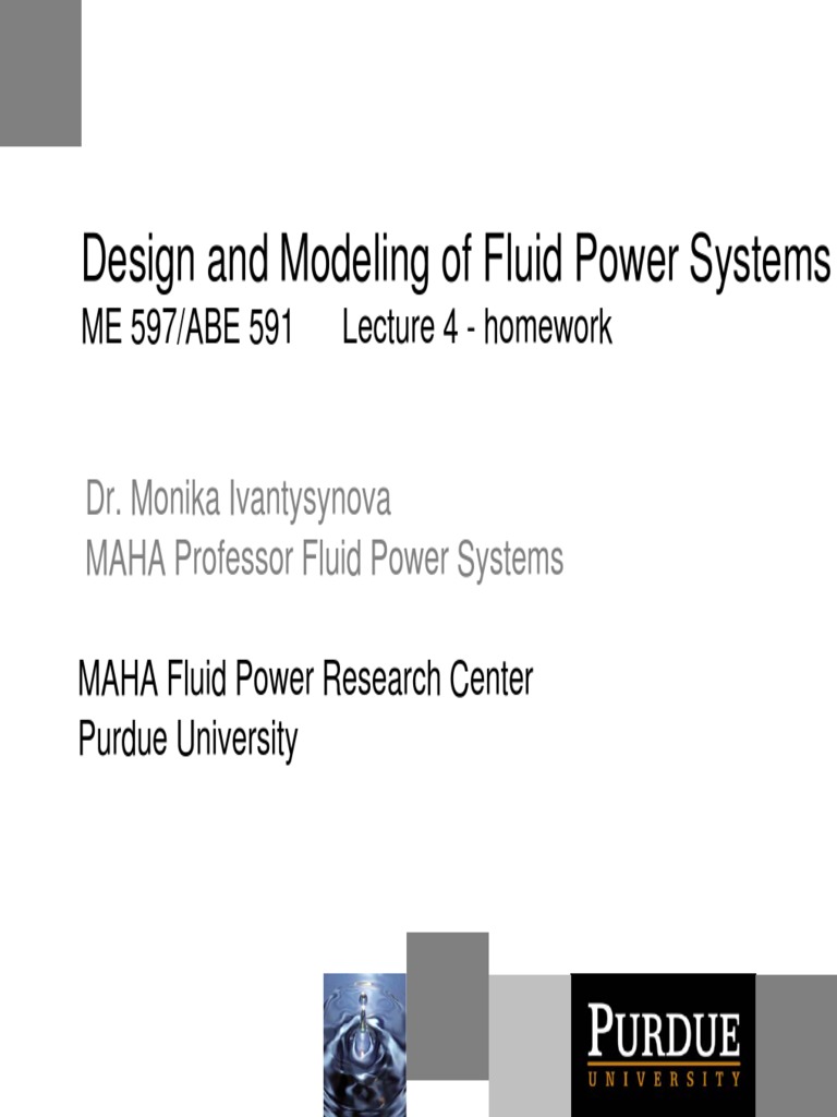 Design & Modelling of Fluid Power Systems PDF Pump Gear