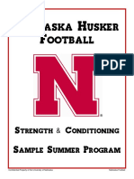 Nebraska Husker Football: Sample Summer Program