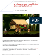 Tribo Indígena Cria Game Sobre Sua História para Preservar Cultura Local - Revista Prosa Verso e Arte