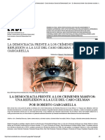 La Democracia Frente A Los Crímenes Masivos - Una Reflexión A La Luz Del Caso Gelman, Por Roberto Gargarella