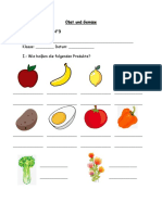 Obst Und Gemüse Arbeitsblatt N°3