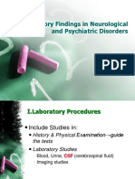 1. Laboratory Findings in Neurological and Psyviatric Disorders