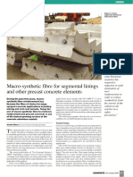 Macro Synthetic Fibre For Segmental Linings and Other Precast Concrete