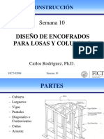 Diseño de encofrados para losas y columnas