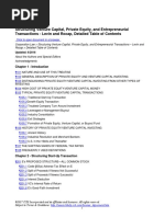 Structuring Venture Capital and Private Equity (2016) - Detailed Table of Contents