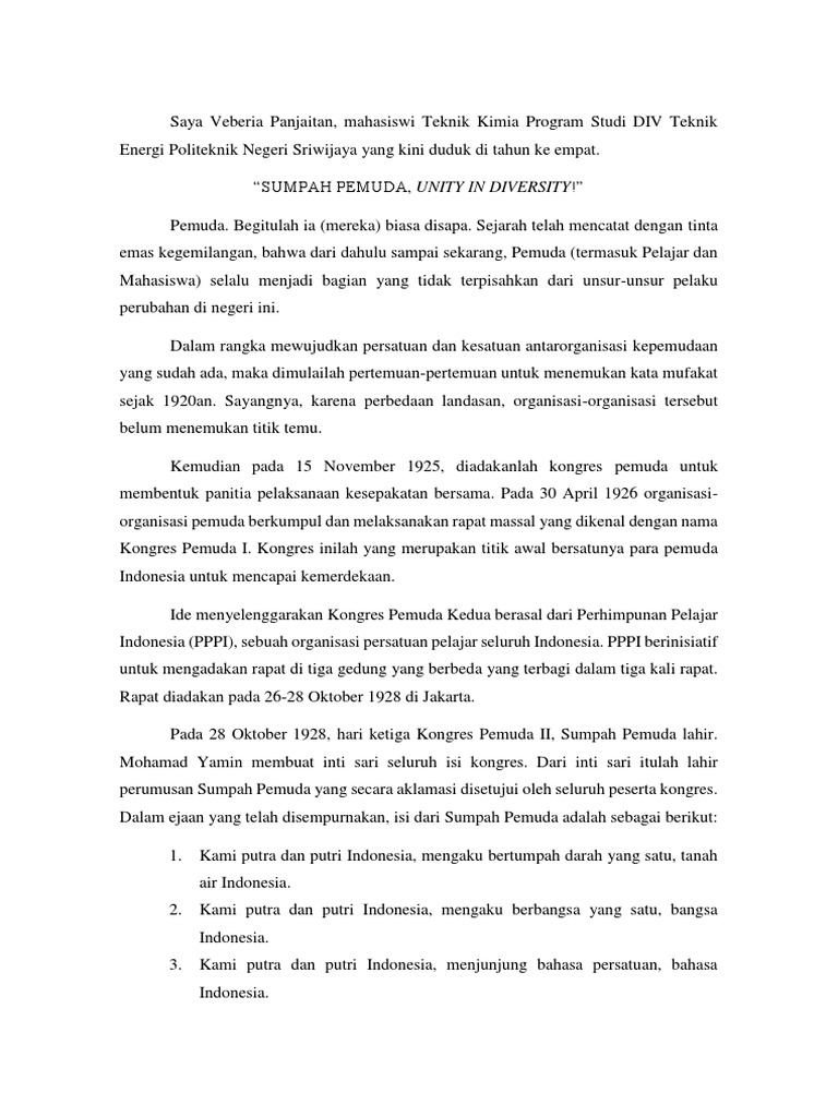 Essay Sumpah Pemuda Pdf