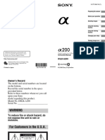 Manual Book Camera Sony A200 PDF