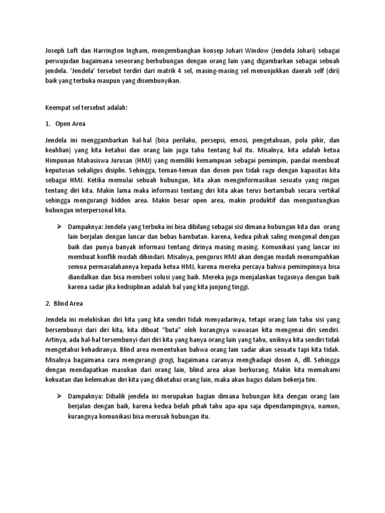 Joseph Luft Dan Harrington Ingham | PDF